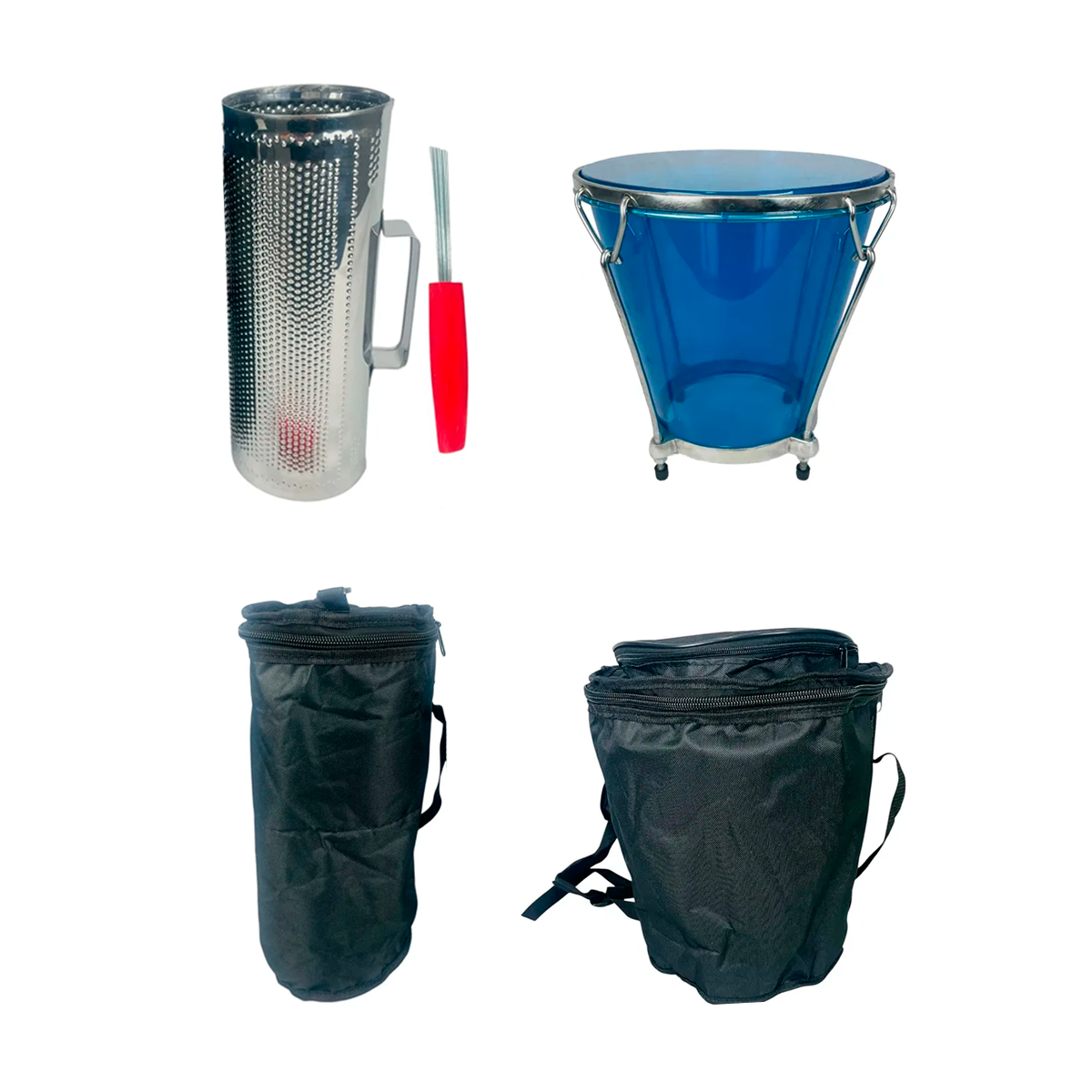 Caja Vallenata Acrilica y Guiro #8 Vallenatero + Estuche