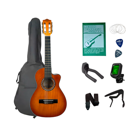 Combo Kit Guitarra Acústica Infantil Junior Galicia 31'' (77.5cm) + Accesorios