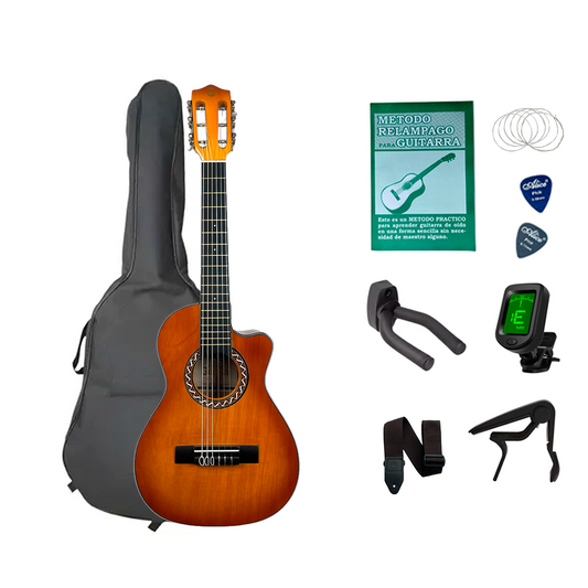 Combo Kit Guitarra Acústica Infantil Junior Galicia 31'' (77.5cm) + Accesorios