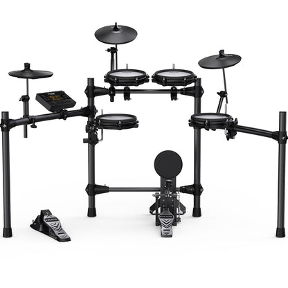 Batería Eléctrica Nux Dm210 Pads Malla + Pedal Doble + Silla