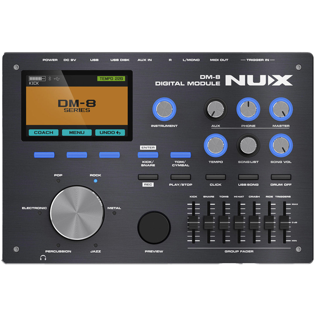 Batería Electrónica Digital Nux Dm-8 Parche Remo En Malla