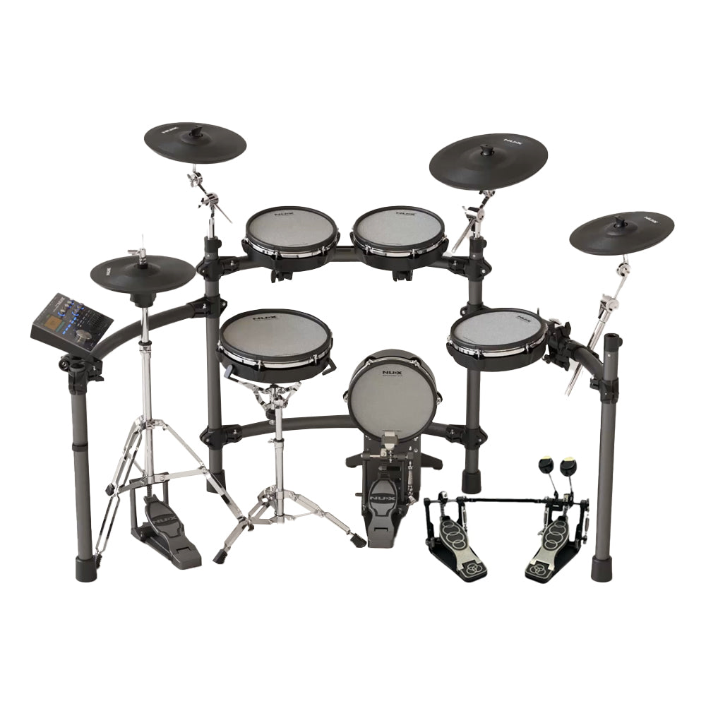 Batería Electrónica Digital Nux Dm-8 + Pedal Doble De Bombo