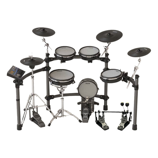 Batería Electrónica Digital Nux Dm-8 + Pedal Doble De Bombo
