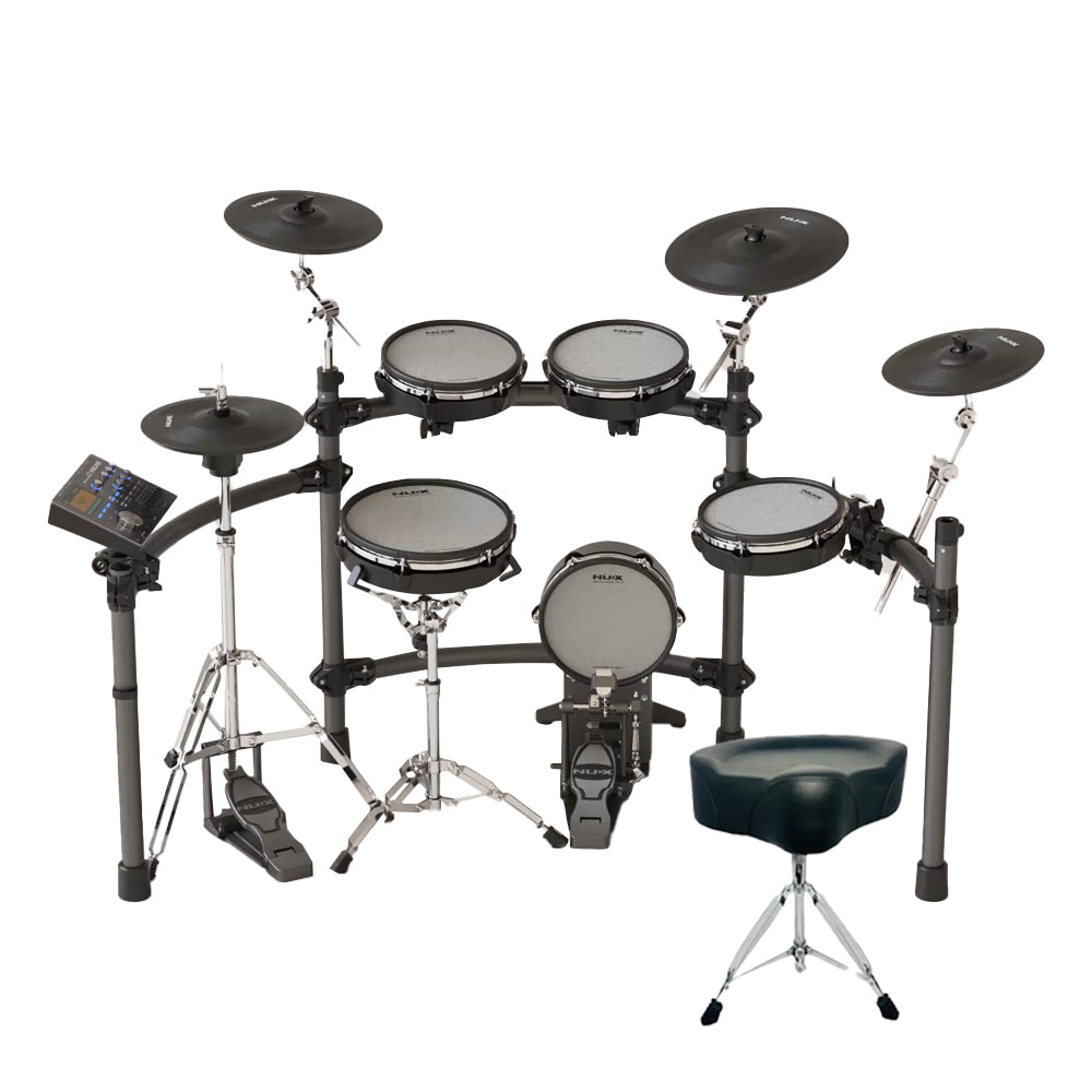 Batería Electrónica Digital Nux Dm-8 + Silla De Galope