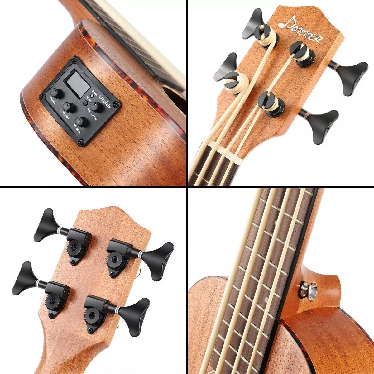 Ukelele Bajo Electroacústico Donner