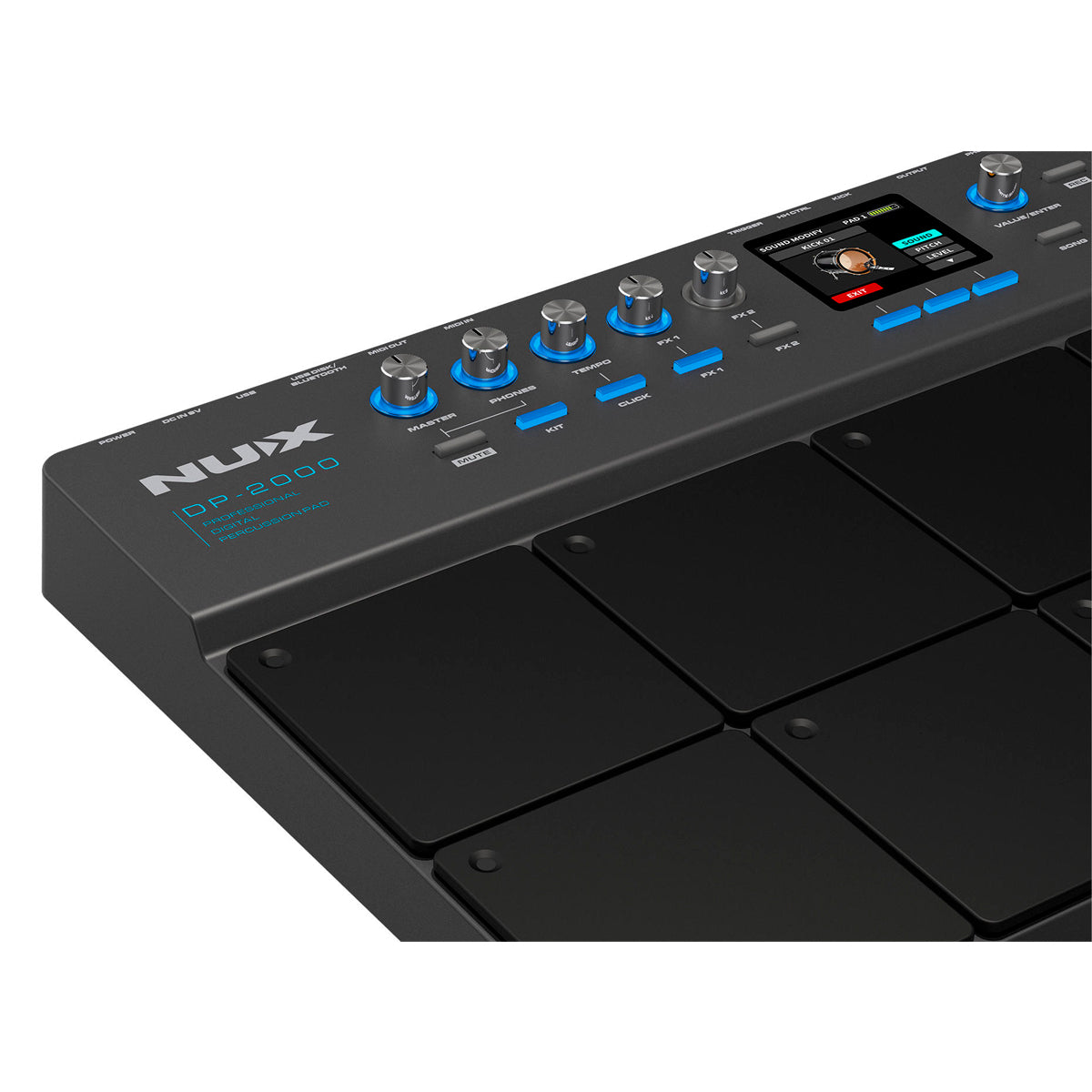 Percusion Drum Pad De Batería Dp-2000 + Bombo + Charles Nux
