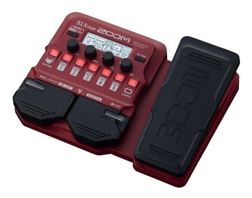 Pedal De Efecto Zoom B1x Four  Rojo