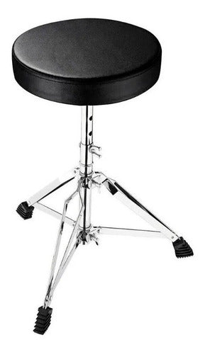 Batería Eléctrica Nux Dm210 Pads Malla + Pedal Doble + Silla