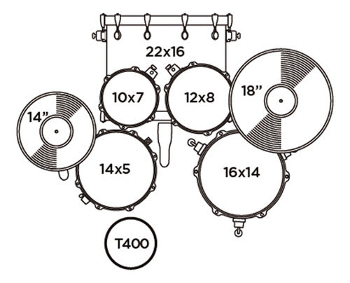 Batería Mapex Venus Ve5294ft-vx Color Café + Silla + Bases
