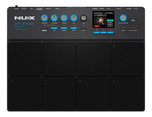 Percusion Drum Pad De Batería Dp-2000 + Bombo De Batería Nux