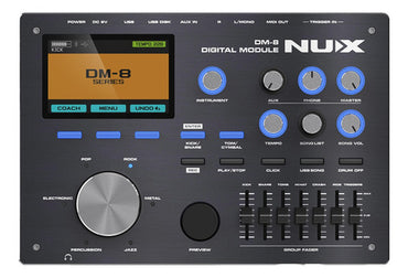 Batería Electrónica Digital Nux Dm-8 + Silla + Pedal Doble