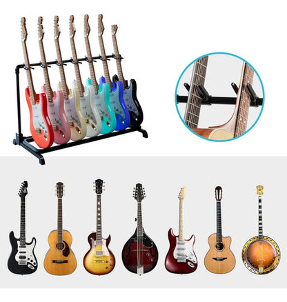 Soporte Base Guitto Ggs-11 Para 7 Guitarras - Bajo Eléctrico