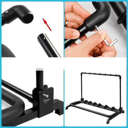 Soporte Base Guitto Ggs-11 Para 7 Guitarras - Bajo Eléctrico