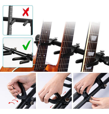 Soporte Base Guitto Ggs-12 Para 3 Guitarras - Bajo Eléctrico