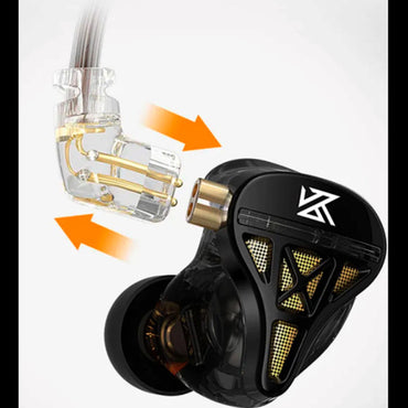 Auriculares Monitores In Ear Kz Dqs Color Negro
