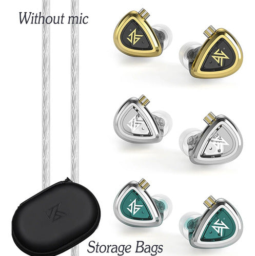 Set Audífonos Monitores In Ear Kz Eda 3 Audífonos + Estuche