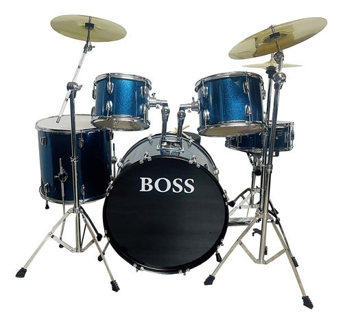 Batería Acústica DM1000 5 Piezas + Platillos + Base + Silla