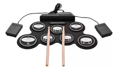 Kit Batería Electrónica Digital Drum + Pedal De Sustain