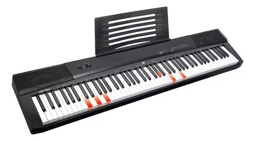 Piano Teclado Electrónico Mk-887 Sensibilidad + Base