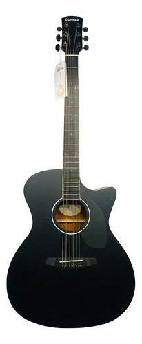 Guitarra Acústica Donner D-105 Negra + Estuche Abullonado