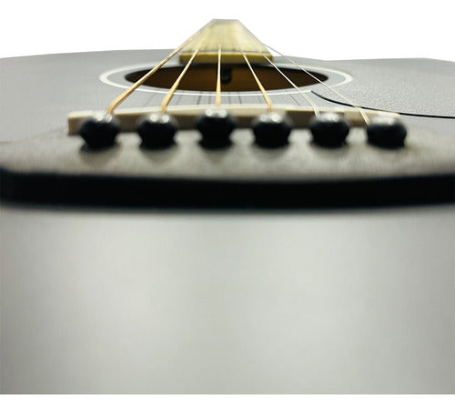 Guitarra Acústica Donner D-105 Negra + Estuche Abullonado