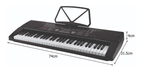 Teclado Organeta Mk2089 Under 61 Teclas  Microfono Adaptador