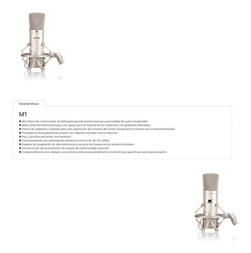 Microfono De Condensador Icon M1 Profesional De Diafragma
