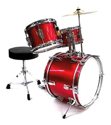 Bateria Acustica Junior Niño 3 Piezas Platillos Silla