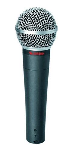 Micrófono Prodj Dm580 Dinámico Unidireccional Cable Estuche