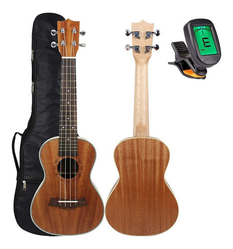 Ukelele Concierto Con Afinador + Estuche