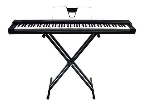 Piano Digital 88 Teclas Semipesada  Base Doble Forro En Lona