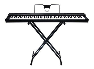 Piano Digital 88 Teclas Semipesada  Base Doble Forro En Lona
