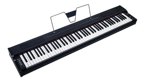 Piano Digital 88 Teclas Semipesada  Base Doble Forro En Lona