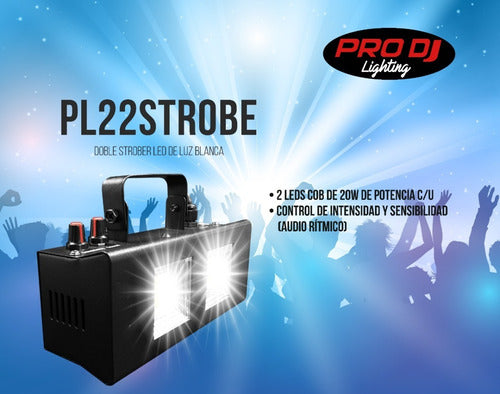 Luz Profesional Doble Pl22 Strober Prodj Lighting De 20w