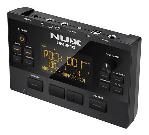 Bateria Electrica Nux Dm-210 Pads Malla Bombo Independiente