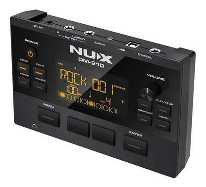 Bateria Electrica Nux Dm-210 Pads Malla Bombo Independiente
