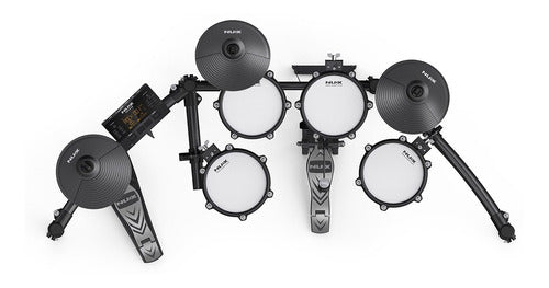 Bateria Electrica Nux Dm-210 Pads Malla Bombo Independiente