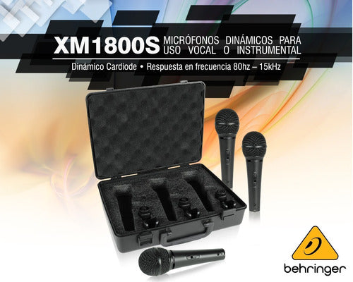 Micrófonos Behringer Ultravoice Xm1800s Dinámico Supercardioide Negros