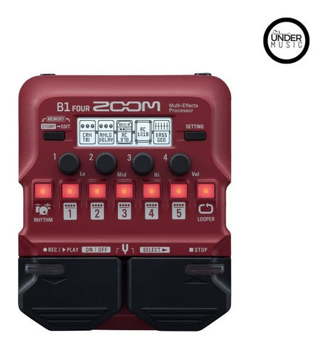 Pedal De Efecto Para Instrumento De Cuerda Zoom B1 Four