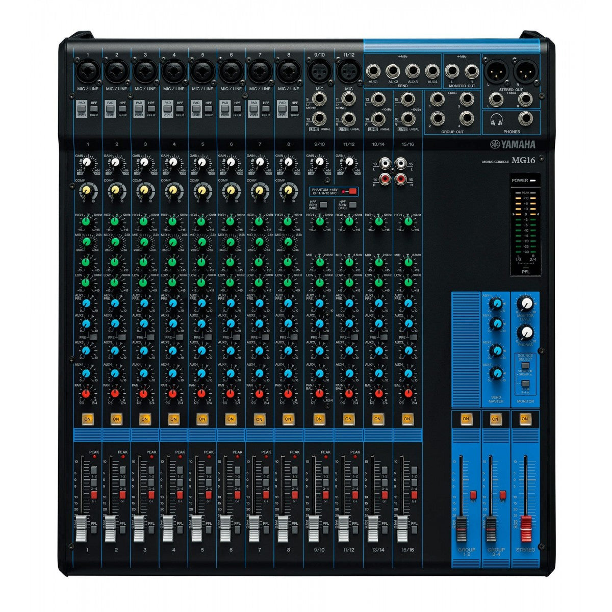 Consola Mezcladora Análoga Yamaha Mg16 Sin Efectos