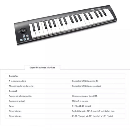 Controlador Midi Icon Ikeyboard 4 Mini