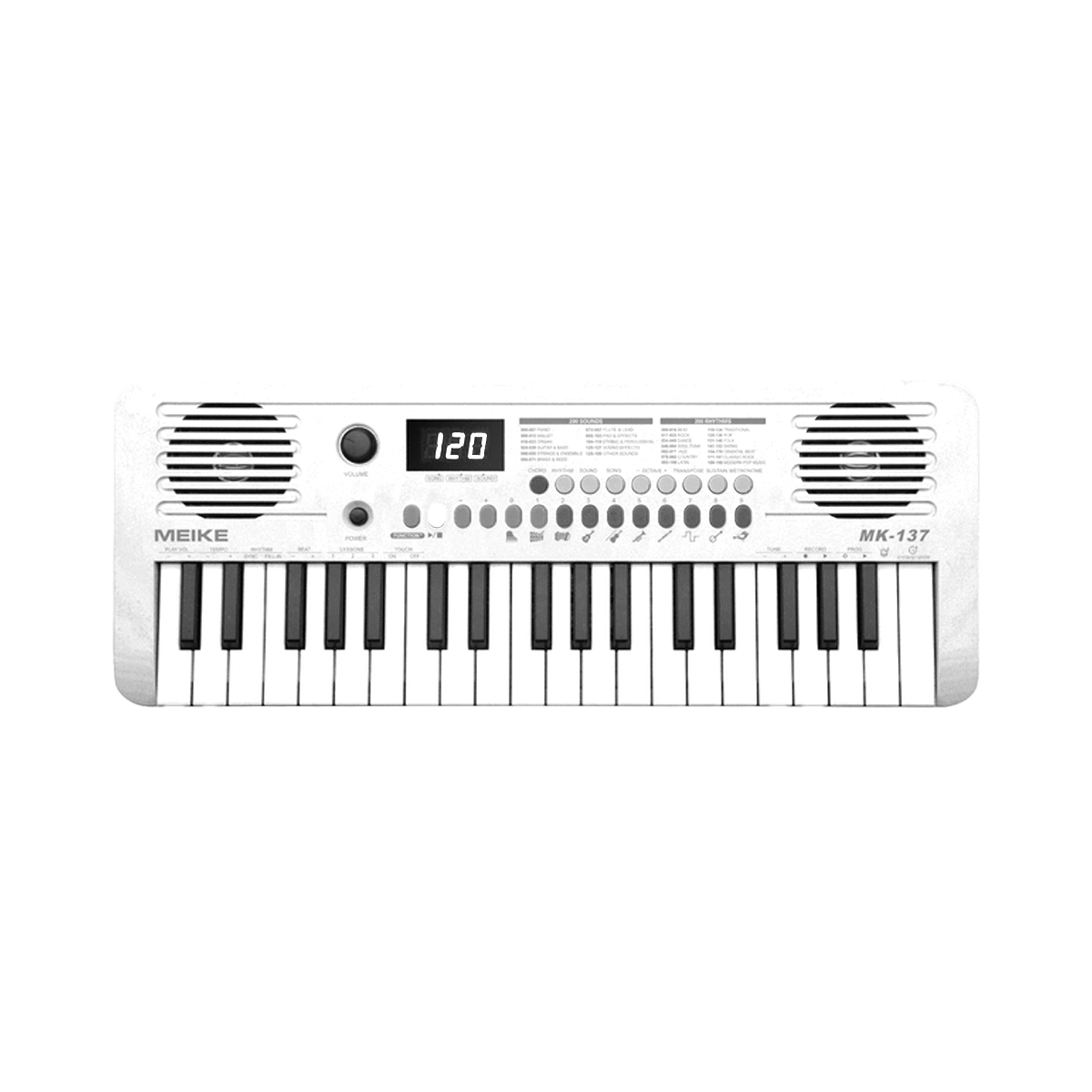 Teclado Meike Mk137 - 37 Teclas Sensitivas Controlador Midi