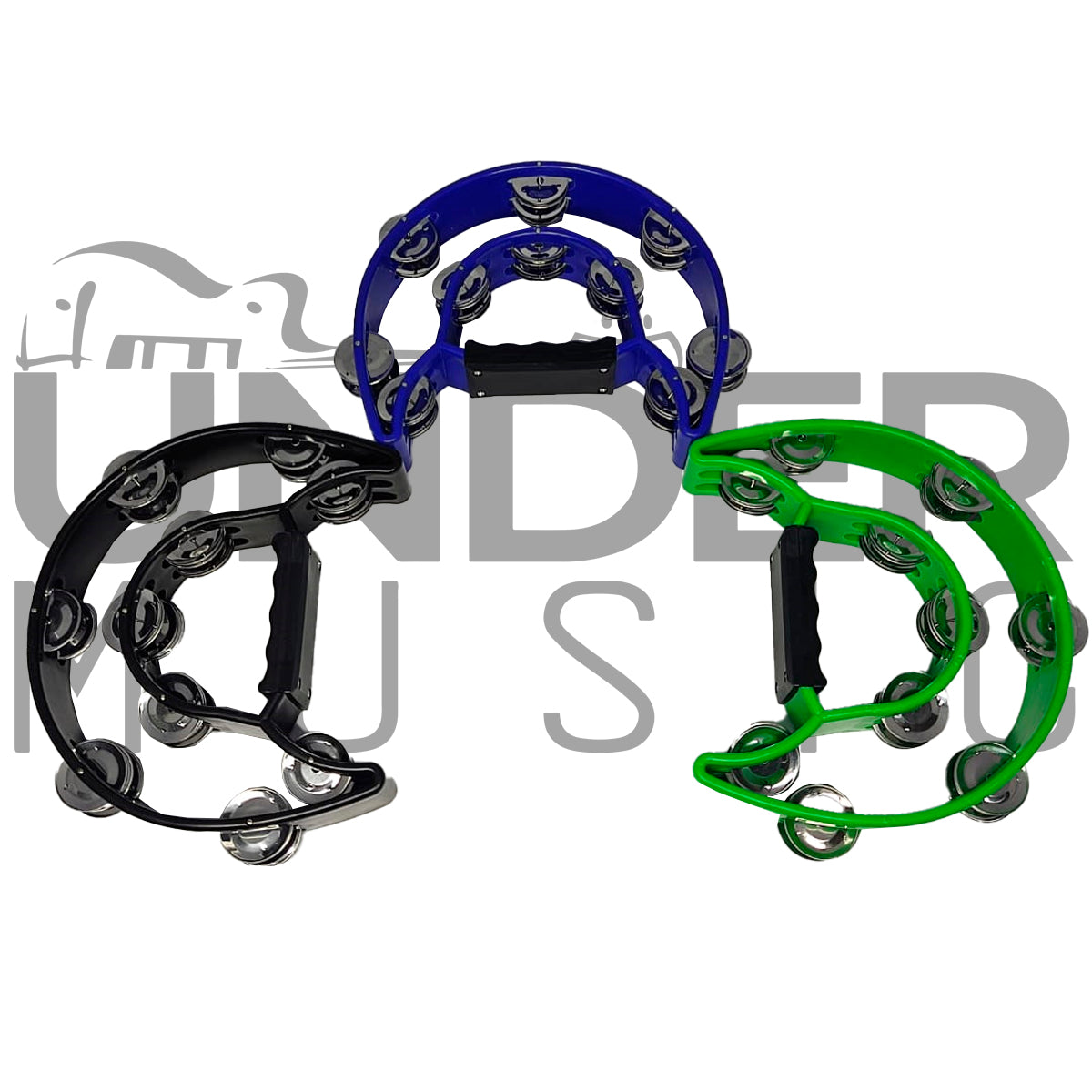 Pandereta Tambourine De Mano Media Luna (2 Unidades)