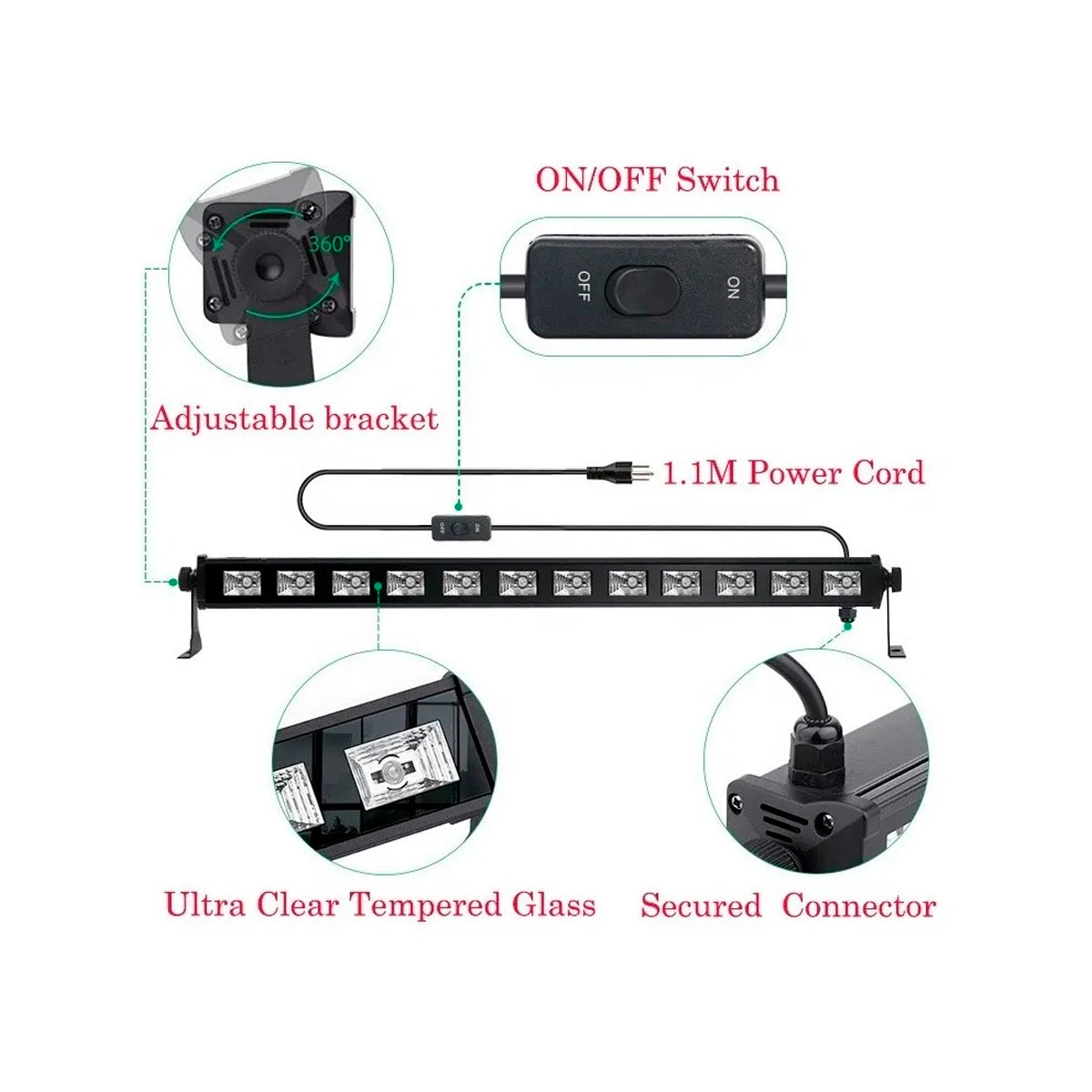 Luz Barra Profesional Pl12uv Party Pro Dj Lighting