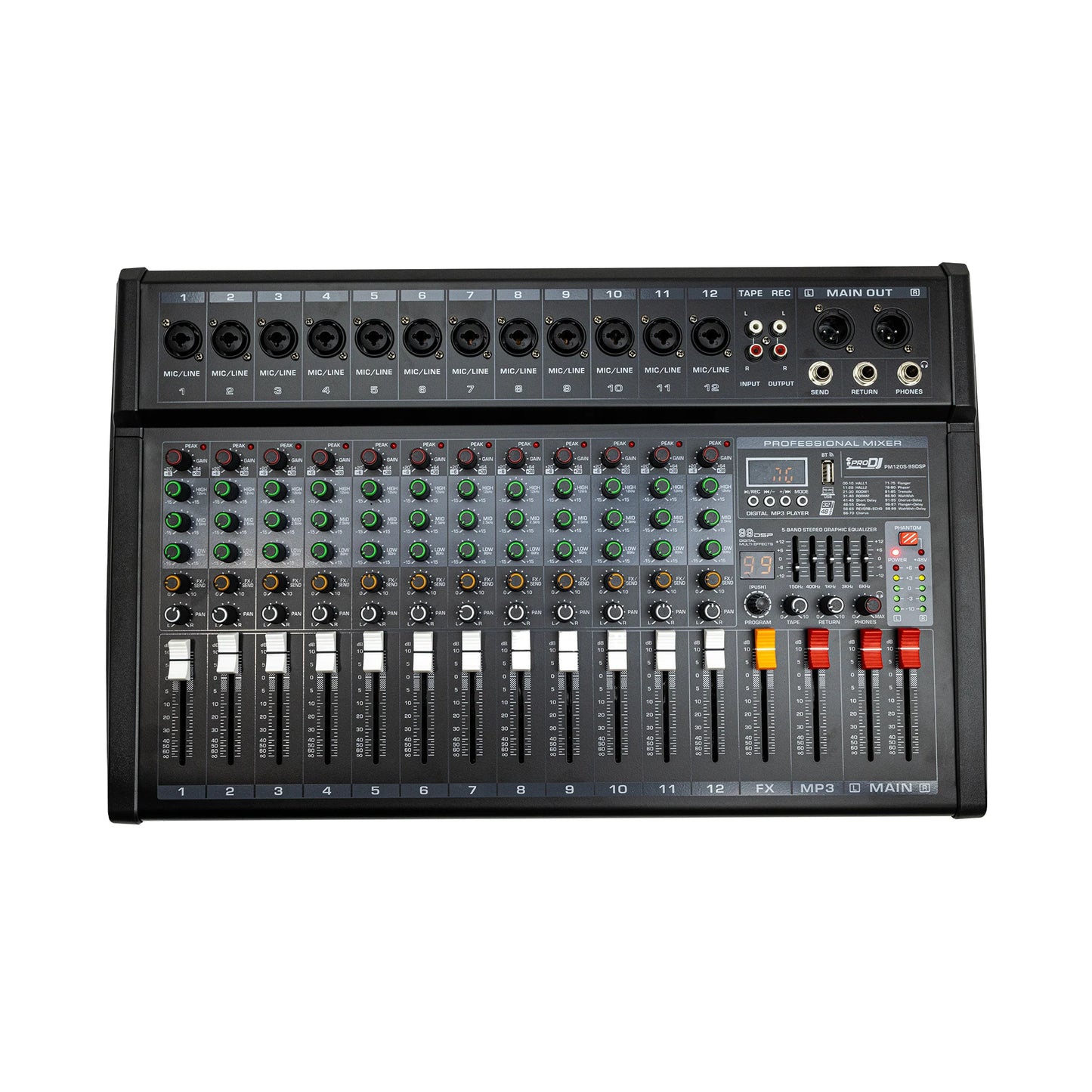 CONSOLA MEZCLADORA MIXER PM120S-99DSP PRO DJ