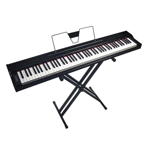 Piano Digital 88 Teclas Semipesada  Base Doble Forro En Lona