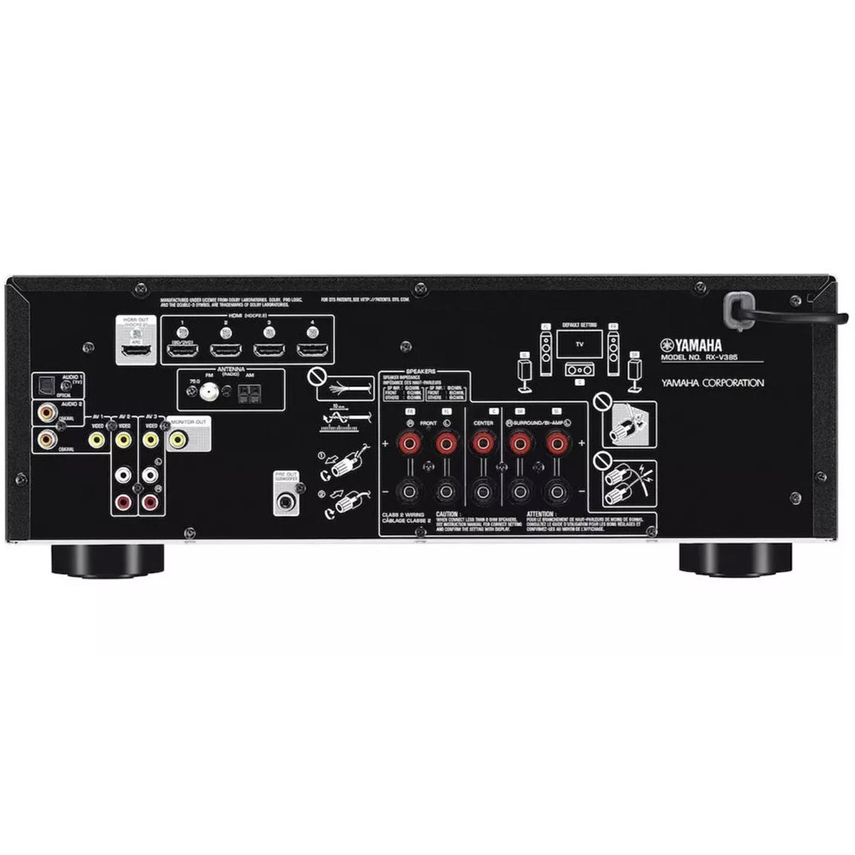 Amplificador Yamaha Rx-v385 5.1-ch A/v Bluetooth