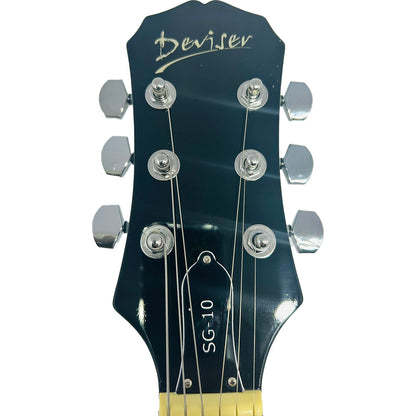 Kit Guitarra Eléctrica Deviser Sg10 Bk + Amplifica + Estuche