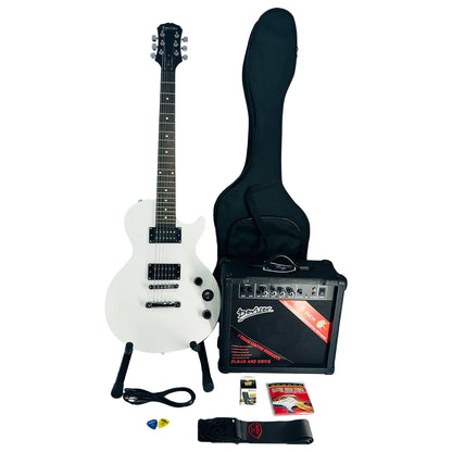 Kit Guitarra Eléctrica Deviser Sp11 Wh +estuche+amplificador