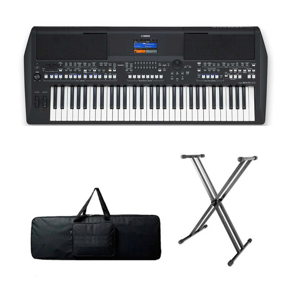 Teclado Yamaha Psr-sx600  Adaptador + Base Doble + Estuche